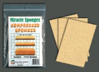 Miracle Sponge (Compressed Sponge) 4"x 6" 4 pc