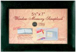NCL Photo Window Postbound Leatherette Memory Album 5-1/2"X7"