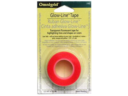 Omnigrid Glow-Line Tape 1/4"x 7' Pink/Orange/Yellow