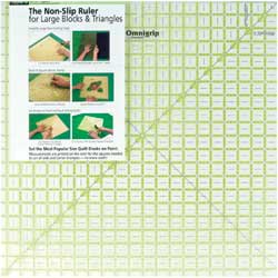 Omnigrid Omnigrip Non-Slip Neon Ruler 20.5" Square