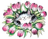 Penny Black Rubber Stamp 3.5"X4.25" - Tulip Jungle