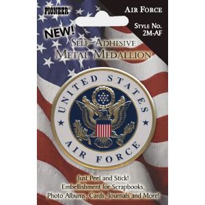 Pioneer Self-Adhesive Metal Military Medallions - Air Force