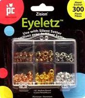 Provo Zision Eyeletz 1/8" Eyelets Assorted 300 pc - Metal