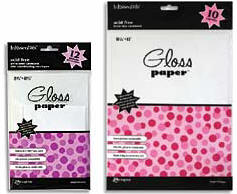 Ranger Gloss Paper - 5.5x8.5 White 10 sheets & envelopes