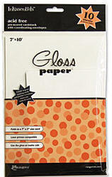 Ranger Gloss Paper - 7x10 White = 10 sheets & envelopes