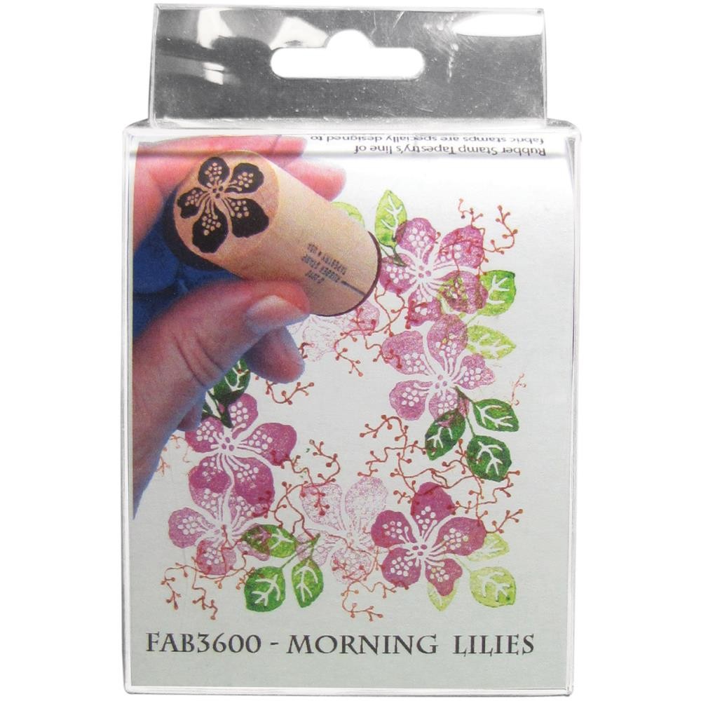 Rubber Stamp Tapestry Fabric Stamp Set - Morning Lillies