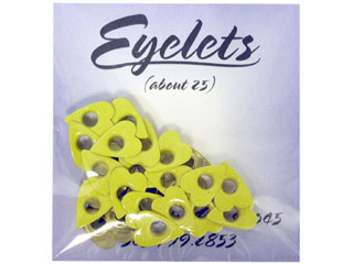 ScrapArts Eyelets 3/16 Heart 25 pc - Sun Yellow