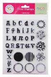 Scrappy Cat Clear Stamps - Monogram-O-Rama Set