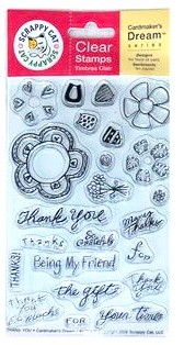Scrappy Cat Clear Stamps - Thank You Set