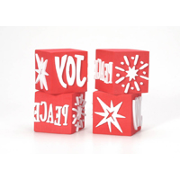 Scrappy Cat Foam Stamp Cube - Christmas Joy