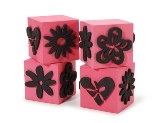 Scrappy Cat Foam Stamp Cube - Flowers and Hearts