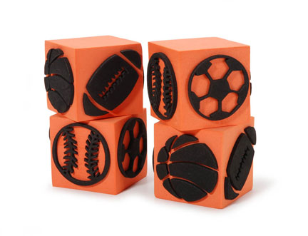 Scrappy Cat Foam Stamp Cube - Sports