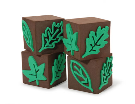 Scrappy Cat Foam Stamp Cube - Leaf Botanicals