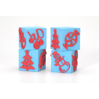 Scrappy Cat Foam Stamp Cube - Christmas Cheer