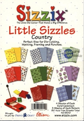 Sizzix - Little Sizzles 80 sheets 4 1/2" x 6 1/2- Country