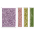 Sizzix - Texture Fades Embossing Folders - Tim Holtz - Springtime Background & Borders Set