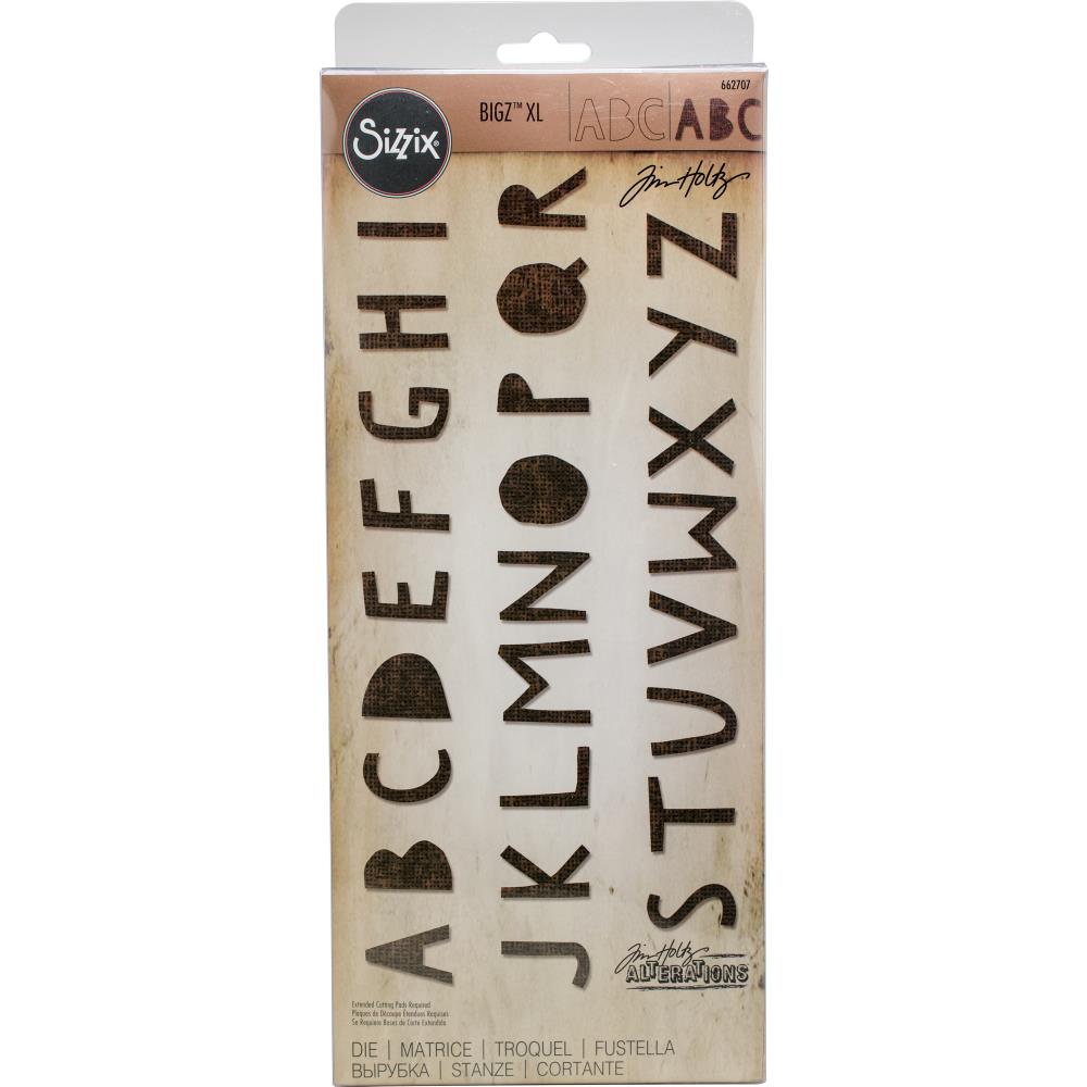 Sizzix - XL Bigz Dies - Tim Holtz - Alphabet - Cutout Upper