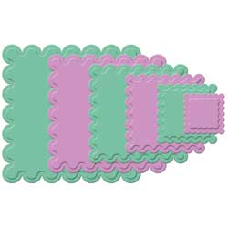 Spellbinders Die - Nestabilities - Classic Scalloped Square, Large (6 dies)
