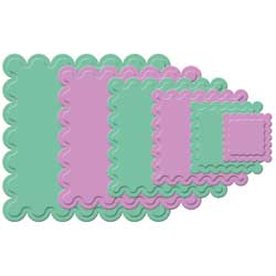 Spellbinders Die - Nestabilities - Classic Scalloped Square, Large (6 dies)