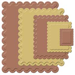 Spellbinders Die - Nestabilities - Classic Scalloped Rectangle, Small (5 dies)