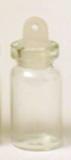 Mini Glass Bottle w/Plastic Stopper, 12x220mm, 4 pc