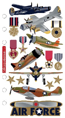 Sticko Career Stickers - Air Force WWII Vintage