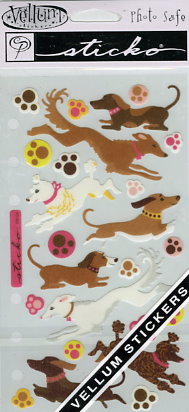 Sticko Vellum Stickers - Doggies