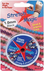 Stretch Magic Cord 1 mm Carded Black 5m