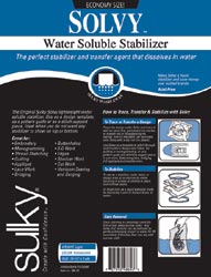 Sulky Solvy Stabilizer Package 19.5"x 3 yd Clear