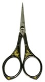 Sullivans 4" Gunmetal and Gold Round Handle Heirloom Embroidery Scissors