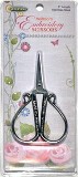 Sullivans 4" Antique Silver Large Teardrop Handle Heirloom Embroidery Scissors 4in