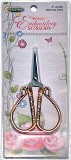 Sullivans 4" Antique Gold Large Teardrop Handle Heirloom Embroidery Scissors 4in