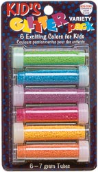 Sulyn Kids Variety Pack Glitter 1/4 Ounce Tubes 6/pkg