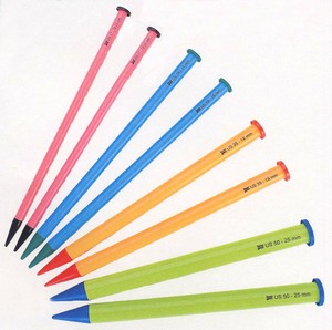 Susan Bates Plastic Jiffy Knit 14in Single Point Knitting Needles