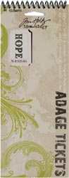 Idea-Ology Spiral Bound Adage Tickets Book 8.75"X3.25"