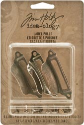 Advantus - Tim Holtz Idea-Ology Metal Label Pulls With Fasteners