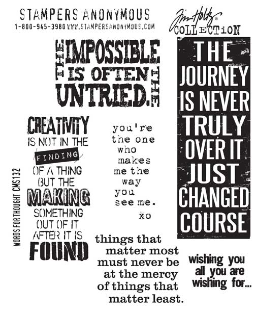 Tim Holtz Stamps - Words for Thought