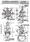 Tim Holtz Stamps - Christmas Blueprint