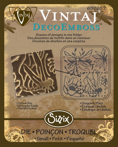 Vintaj Sizzix DecoEmboss Die - Dragonfly Pond