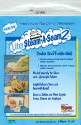 Steam-a-Seam 2 Lite Double Stick Fusible Web - Sheets