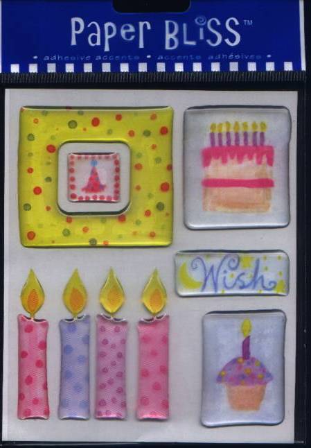 Westrim Paper Bliss epoxy Stickers - Birthday