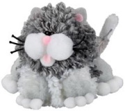 Westrim Cuddly Pom Kits Gray/White Cat