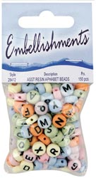 Westrim Alphabet Beads - White