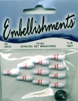 Westrim Miniature Embellishments - Bowling Set