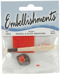 Westrim Miniature Embellishments - Baseball