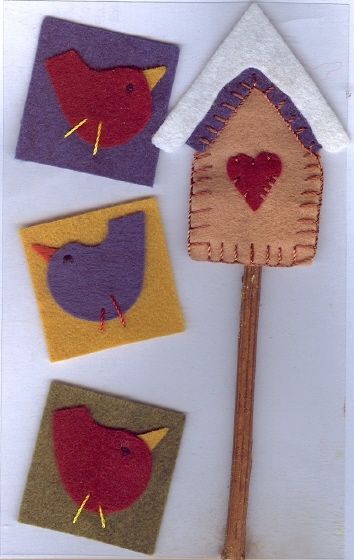 Westrim Paper Bliss Felt Christmas Embellishment - Bird House