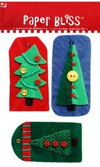 Westrim Paper Bliss Felt Christmas Embellishment  - Tree Tags