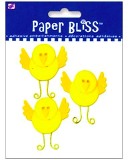 Westrim Paper Bliss Button Embellishment Chickies 3 pc