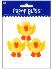 Westrim Paper Bliss Button Embellishment Duckies 3 pc