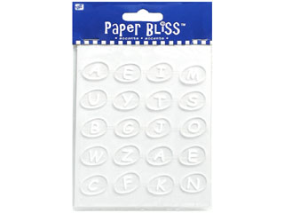 Westrim Paper Bliss Acrylic Embellishment Letter Tiles Pebble Clear
